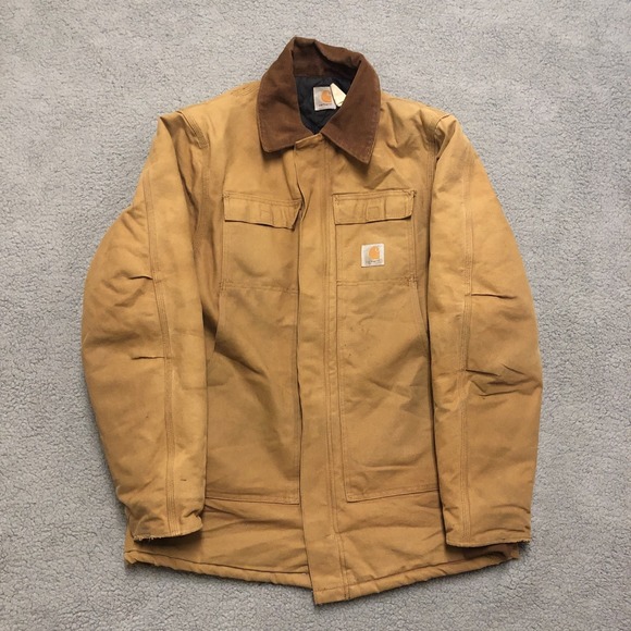 Vintage Carhartt CQ186 Brown Mens 2XL ArcticQuilt Lined Jacket MADE IN USA
